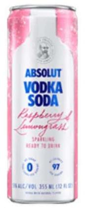 Absolut - Sparkling Raspberry & Lemongrass (4 pack cans) (4 pack cans)