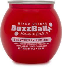 Buzzballz - Strawberry Rum Job (187ml) (187ml)
