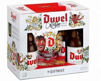 Duvel - Gift Set W/ Glass (4 pack bottles) (4 pack bottles)