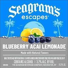 Seagrams - Coolers Blue Acai Lemon 4pk Btls (4 pack bottles) (4 pack bottles)