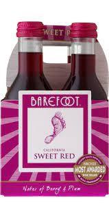 Barefoot - Sweet Red (4 pack 187ml) (4 pack 187ml)